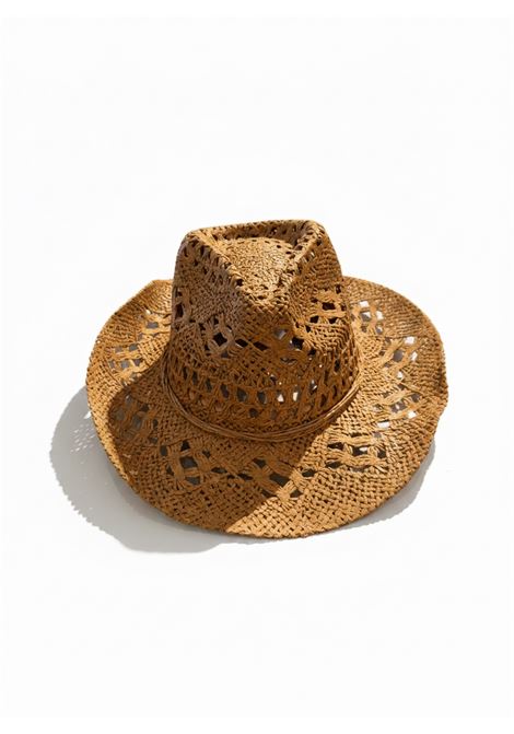 Cappello Cowboy in Paglia Traforata - Ecru WEILI ZHENG | Cappelli | S26AS02E49